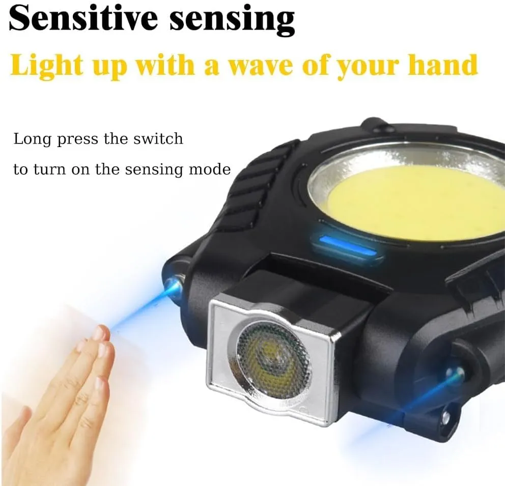 Black Technology Hat Clip Light, Rechargeable Waterproof Hat Lights Clip On for Fishing Camping Hand Work (2pcs Green)