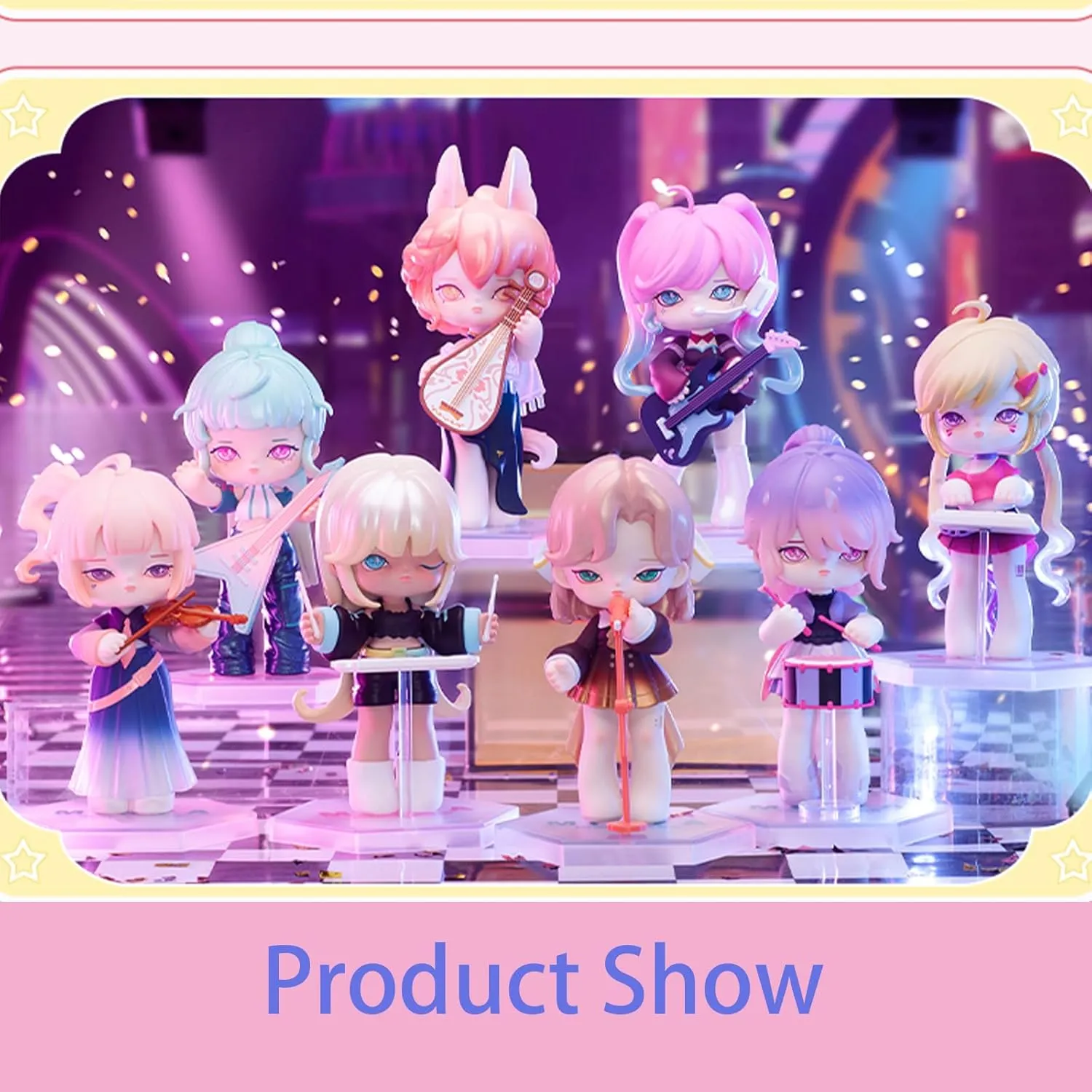 Blind Box Figures Toys,4.7" Cute Mini Dolls Kawaii MISYA Idol Band PVC Blind Box Doll Collectable Action Figure for Girls Birthday Party Gift Toys