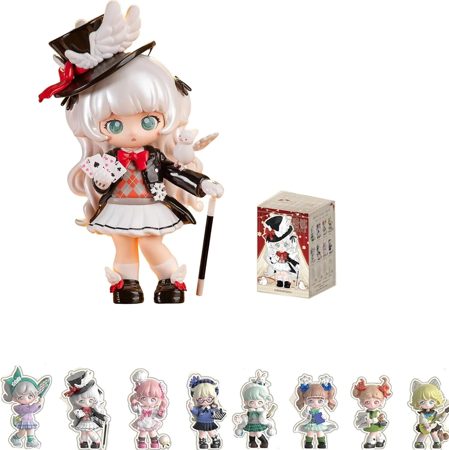 Blind Box Figures Toys,4.7" Cute Mini Dolls SIMONTOYS Series-Tangna Club Recruitment PVC Blind Box Doll Collectable Action Figure Posable Dress Up Doll for Girls Birthday Party Gift