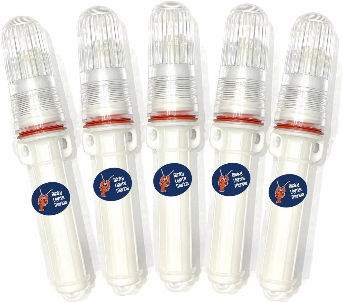 BLINKY LIGHTS MARINE Fishing Strobe for Lobster/Crab Hoop Net Buoy White LED Flashing, Pack of 5, Model SP, Glow Stick Replacement
