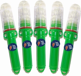 Blinky Lights Marine Fishing Strobe for Lobster/Crab Hoop Net Green LED Flashing, Pack of 5, Model SP, Glow Stick Replacement