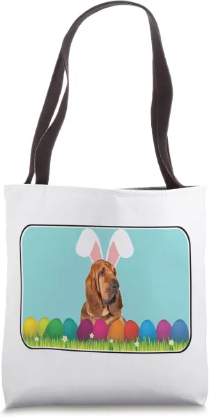 Bloodhound w Bunny Ears Tote Bag