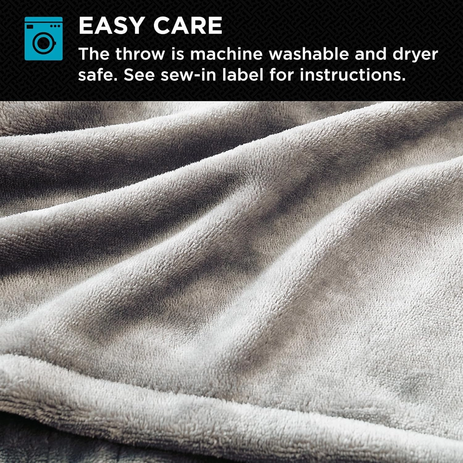 Brookstone Electric Heated Plush Blanket w/ 10 Heat Settings - Adjustable Timer, 12-Hour Auto Shut Off - Machine Washable & Dryer Safe - Polyester Velvet Blanket, King Size - Taupe