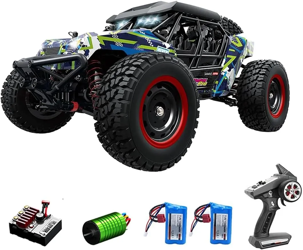 Brushless RC Car, 70km/h, 16106 PRO, High Speed RC Car, RTR, 1/16 4WD Off-Road Drift Brushless Crawler RC Truck for Adults Blue