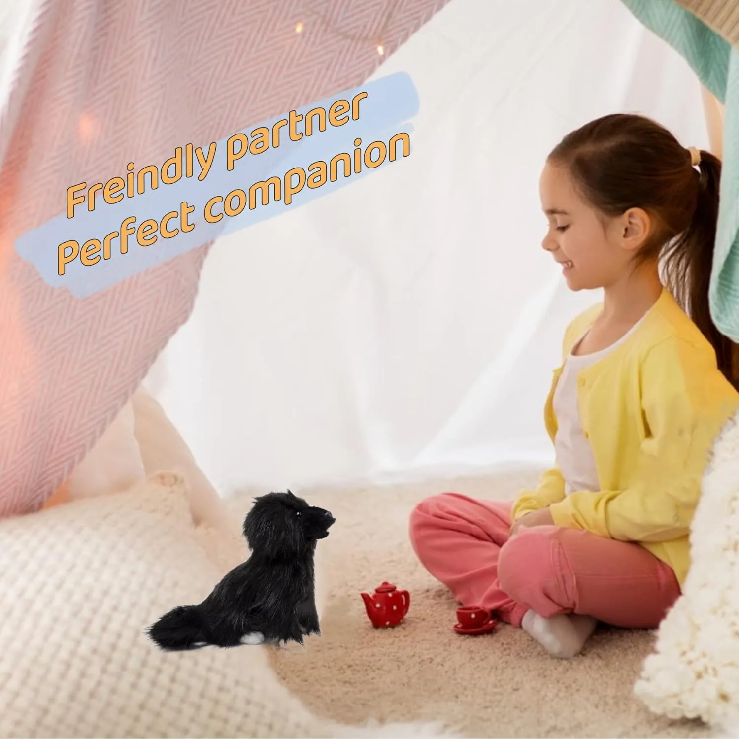 Bundy 10" Lifelike Newfoundland Dog Plush, Realistic Stuffed Animal Toy for Kids and Dog Lovers, Soft and Cuddly Newfie Puppy Gift