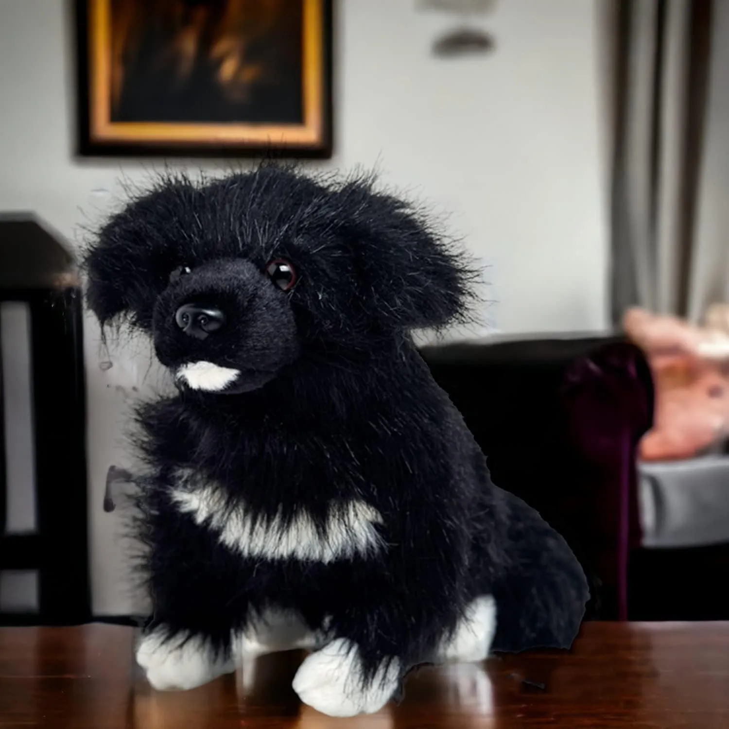 Bundy 10" Lifelike Newfoundland Dog Plush, Realistic Stuffed Animal Toy for Kids and Dog Lovers, Soft and Cuddly Newfie Puppy Gift