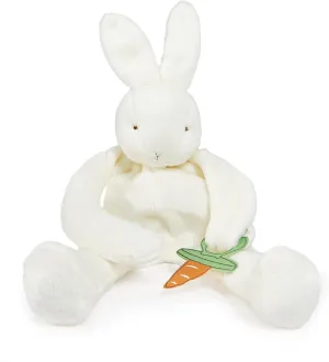 Bunnies By The Bay "Bun Bun" Bunny Silly Buddy - Animal Pacifier Holder Plush Toy with Velcro Loop Attachment - 10" (25cm) Size