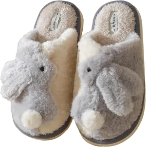 Bunny Slippers - Cute animal slippers, skin-friendly and warm plush, non-slip wear-resistant sole
