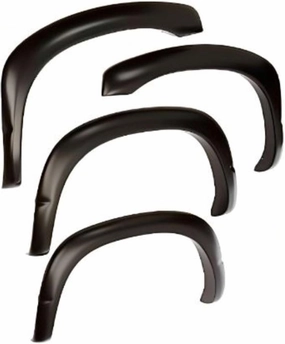 Bushwacker OE Style Factory Front & Rear Fender Flares | 4-Piece Set, Black, Smooth Finish | 150900-02 | Fits 2006-2010 Hummer H3