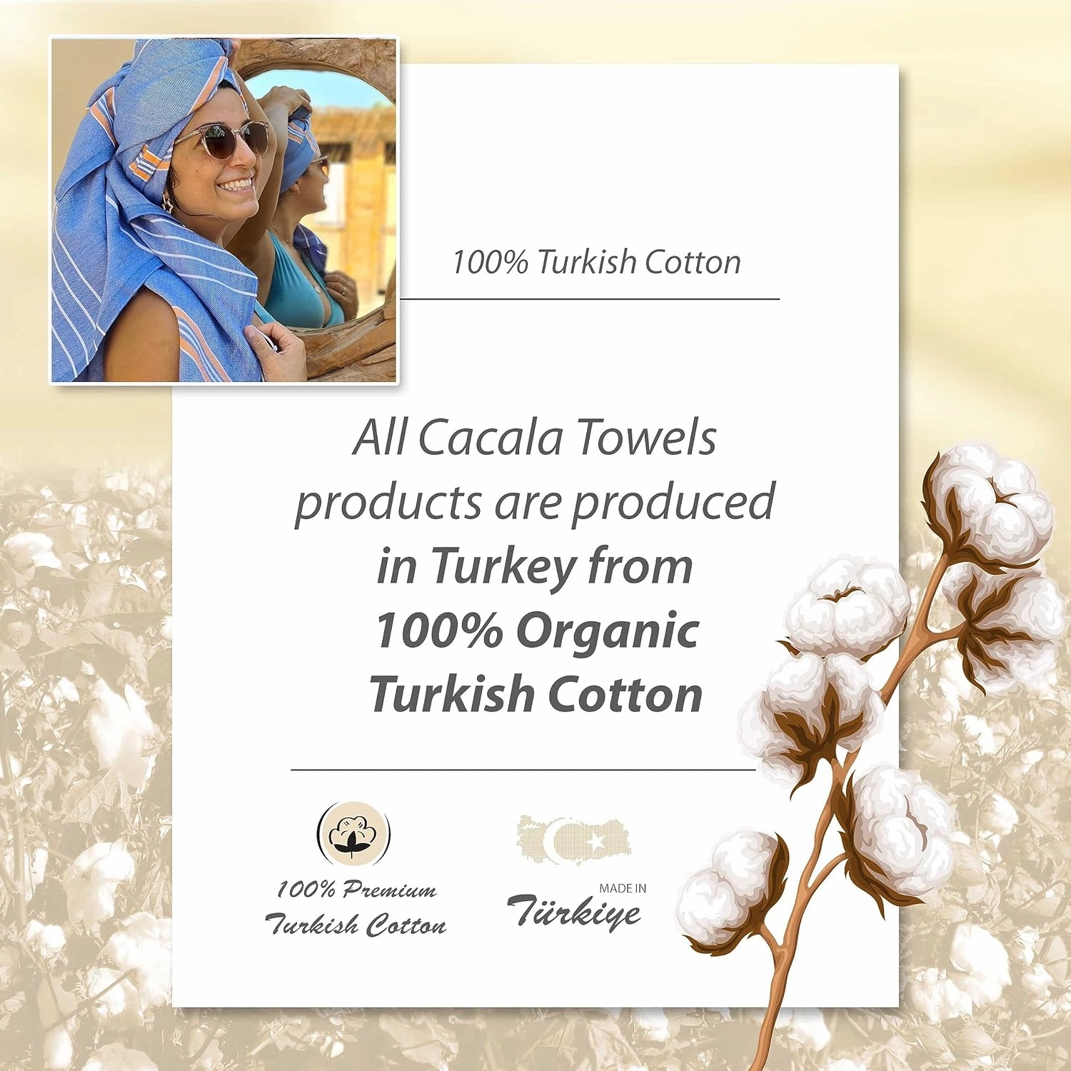 Cacala 100% Cotton Pestemal Turkish Striped Bath Towel, Aqua/Purple (1011101368893710)