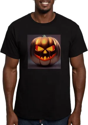 CafePress Shiny Jack O' Lantern Men's Classic T Shirt Men's Fitted Graphic T-Shirt