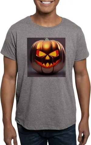 CafePress Shiny Jack O' Lantern Men's Classic T Shirt Men's Fitted Graphic T-Shirt