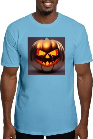 CafePress Shiny Jack O' Lantern Men's Classic T Shirt Men's Semi-Fitted Classic Cotton T-Shirt