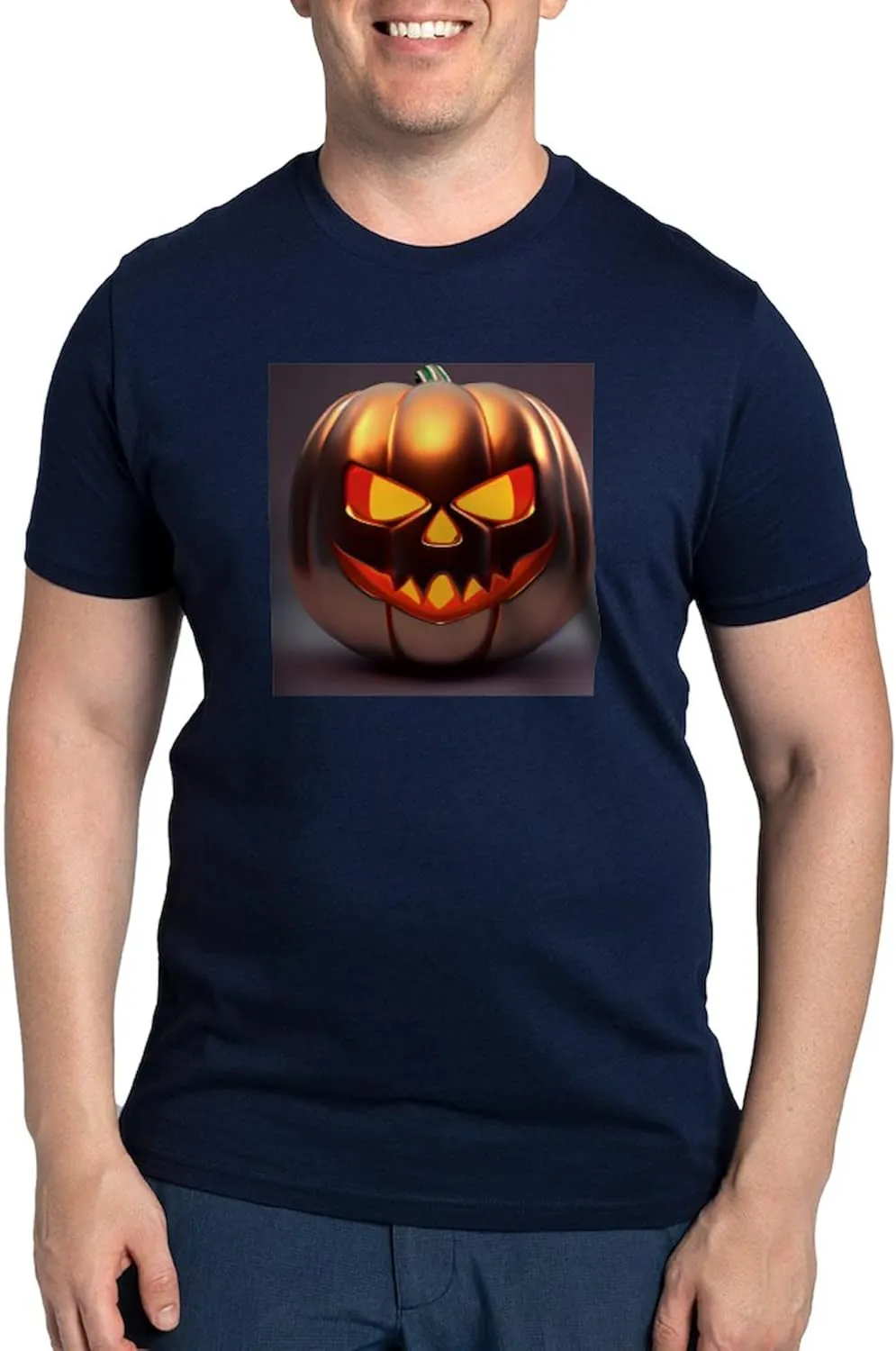 CafePress Shiny Jack O' Lantern Men's Eco Sport T Shirt Men's Eco Sport Dark T-Shirt