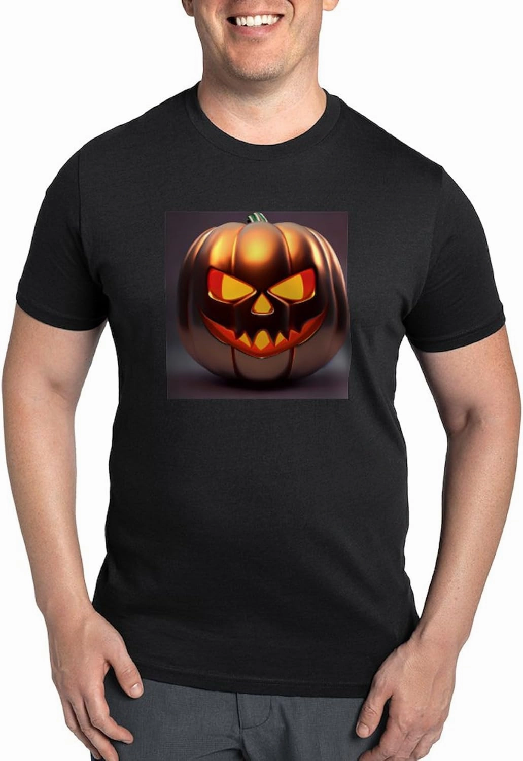 CafePress Shiny Jack O' Lantern Men's Eco Sport T Shirt Men's Eco Sport Dark T-Shirt