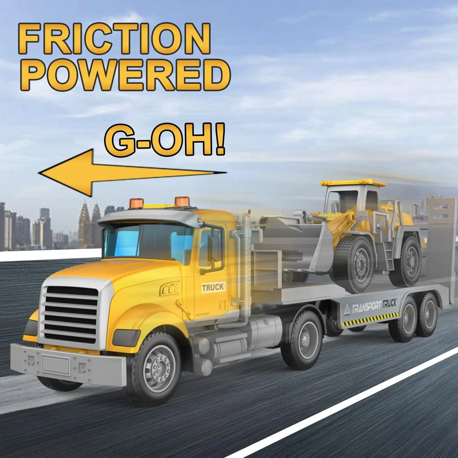 Carrier Vehicle Truck Toys for Kids, Includes Carrier Car and Bulldozer Truck, Cars Toy Birthday Gift for 3  Years Old Boys and Girls