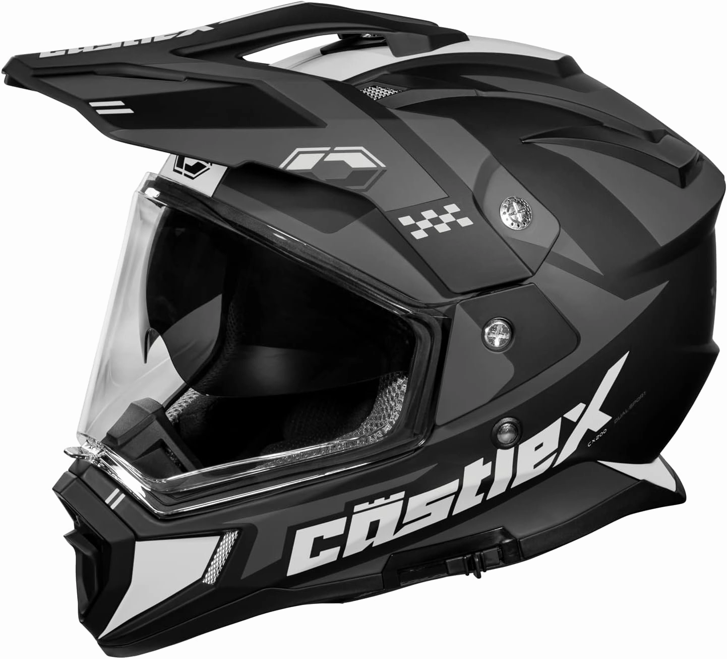Castle X CX200 Wrath Dual Sport Helmet in Matte Charcoal, Size Large