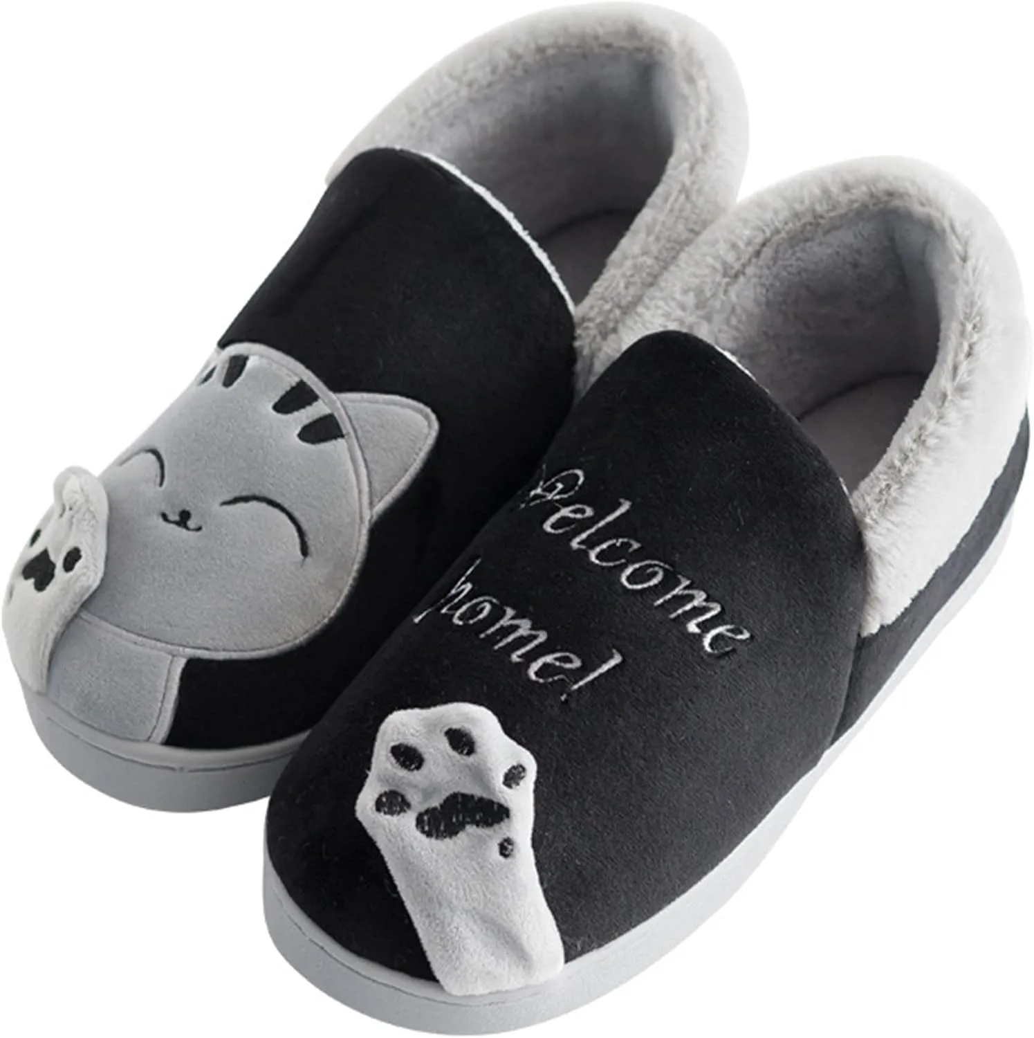 Cat slippers Cartoon animal slippers Women slippers Men slippers Winter slippers Plush slippers home shoes Warm slippers Soft comfortable Cotton shoes