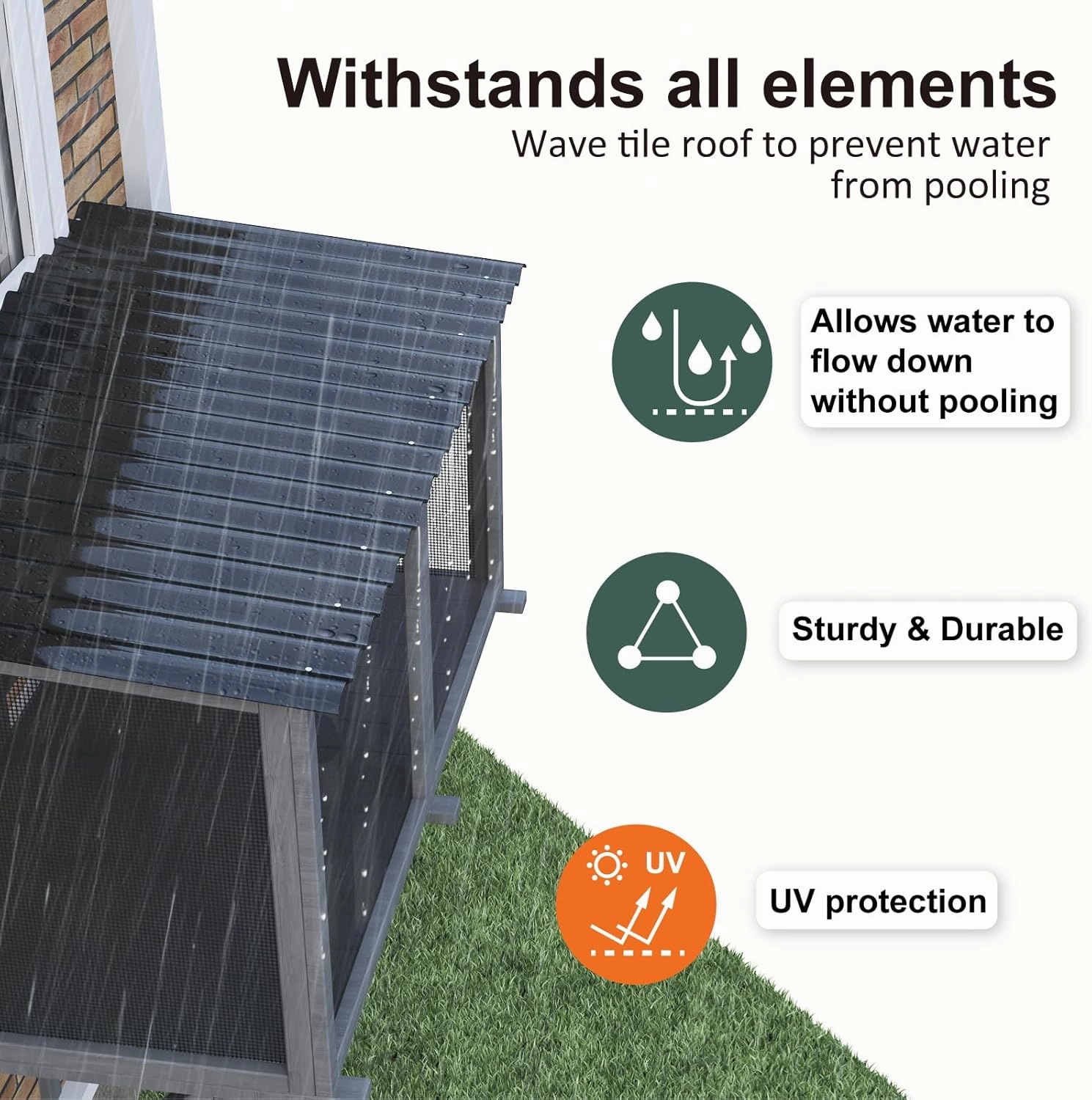 Cat Catio with Mosquito-Proof Net, Cat Window Perch for Large Indoor Cats - for Sunbathing, Napping & Overlooking, Waterproof Window Box Enclosure for Safely Enjoying Outdoor Sights For Summer
