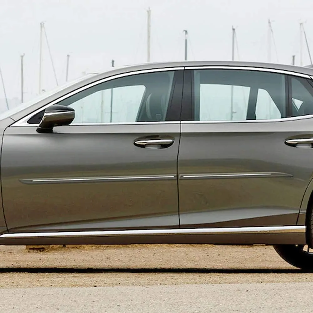 CF7-LS18 Custom Chromeline Body Side Molding Compatible with Lexus LS - DEEP Blue MC Effect (8X5)