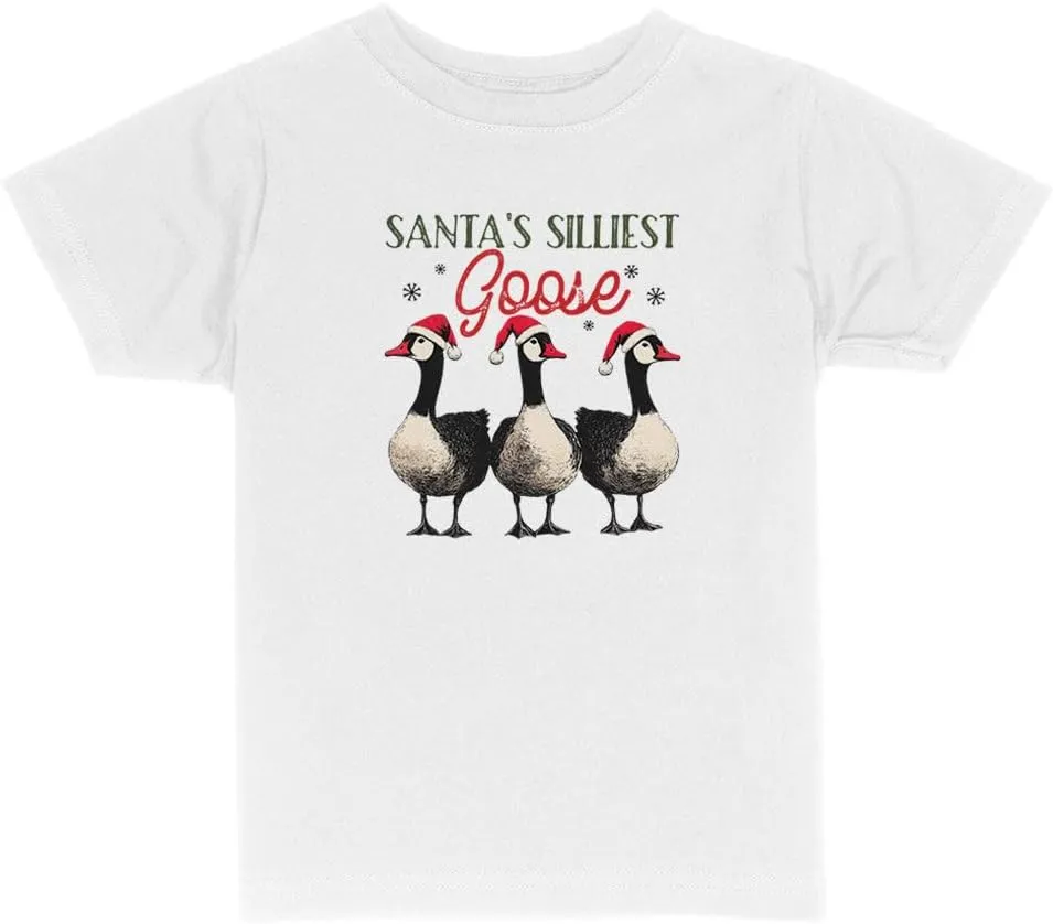 Christmas Silly Goose Toddler Kids T-Shirt