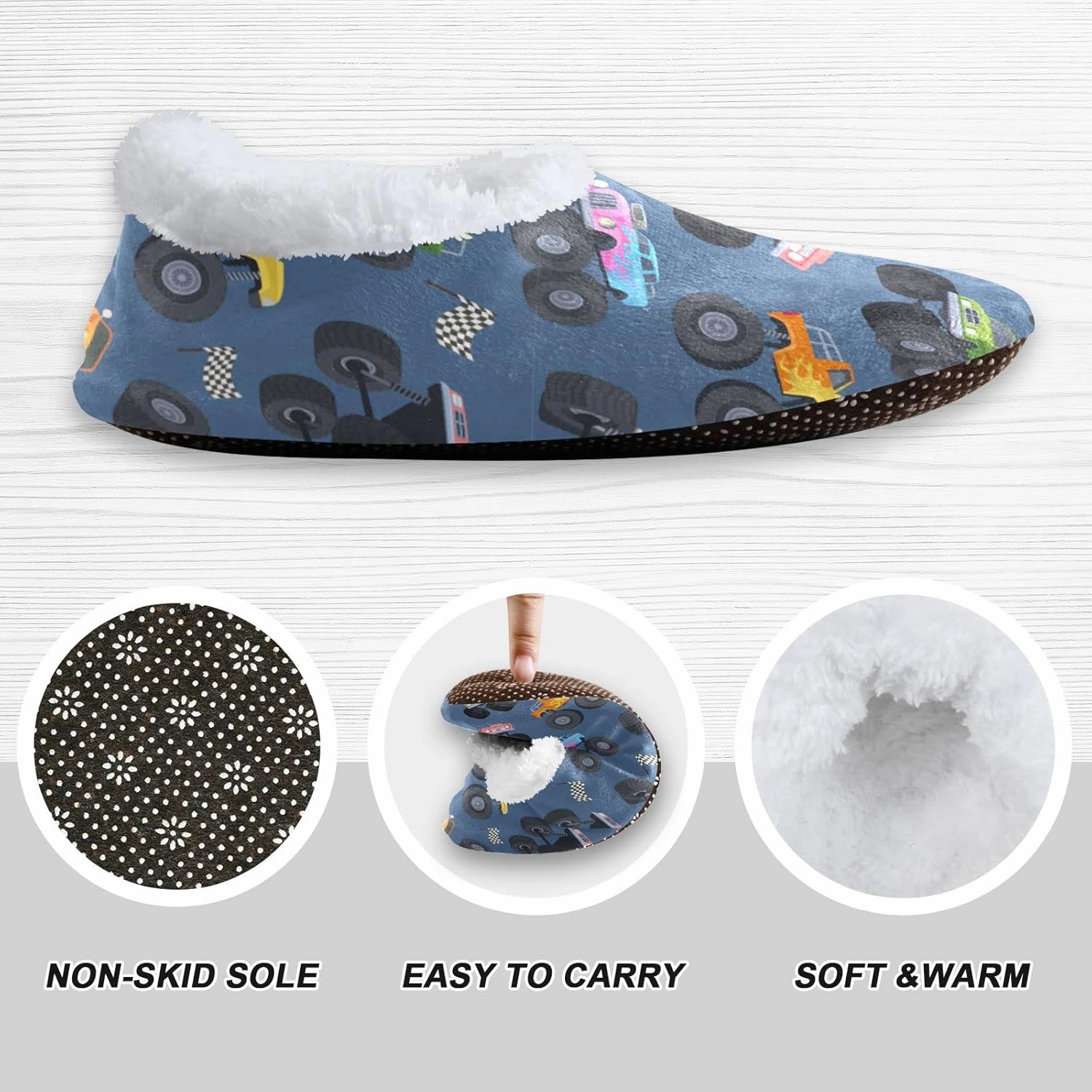 Christmas Boys Girls House Slippers Kids toddler Home Shoes Winter Indoor shoes XS