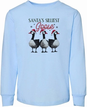 Christmas Silly Goose Toddler Kids Long Sleeve T-Shirt