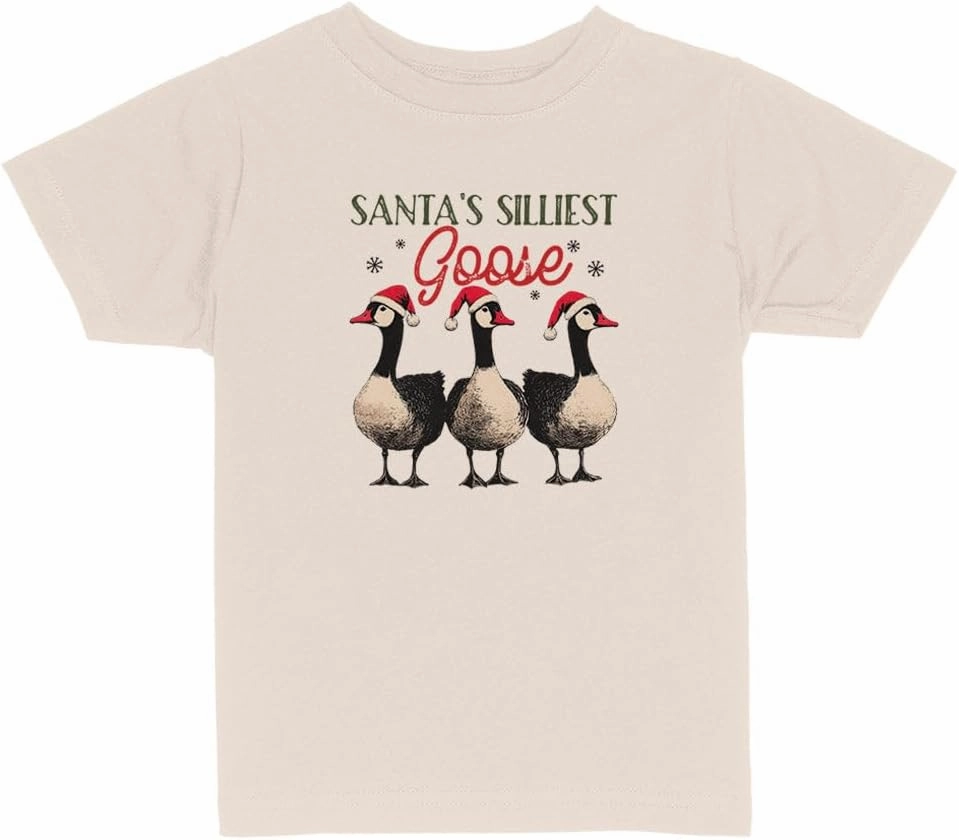 Christmas Silly Goose Toddler Kids T-Shirt