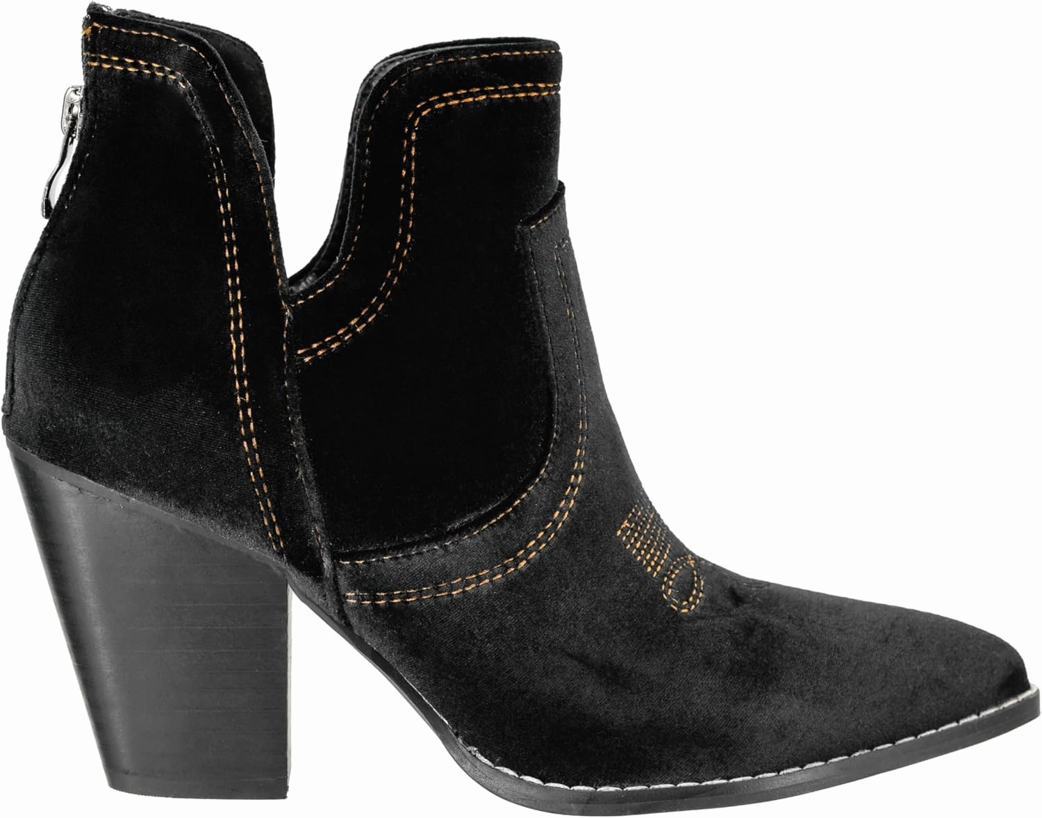Corkys Footwear Smoke Show 3.5-Inch Stacked Heel Booties, Back Zipper, Memory Foam Insoles, Versatile Footwear, Day-to-Night Style