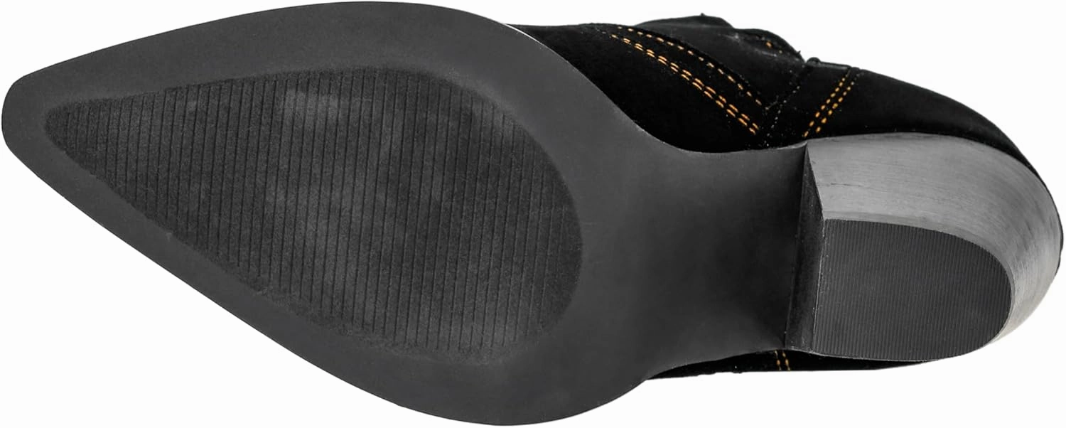 Corkys Footwear Smoke Show 3.5-Inch Stacked Heel Booties, Back Zipper, Memory Foam Insoles, Versatile Footwear, Day-to-Night Style