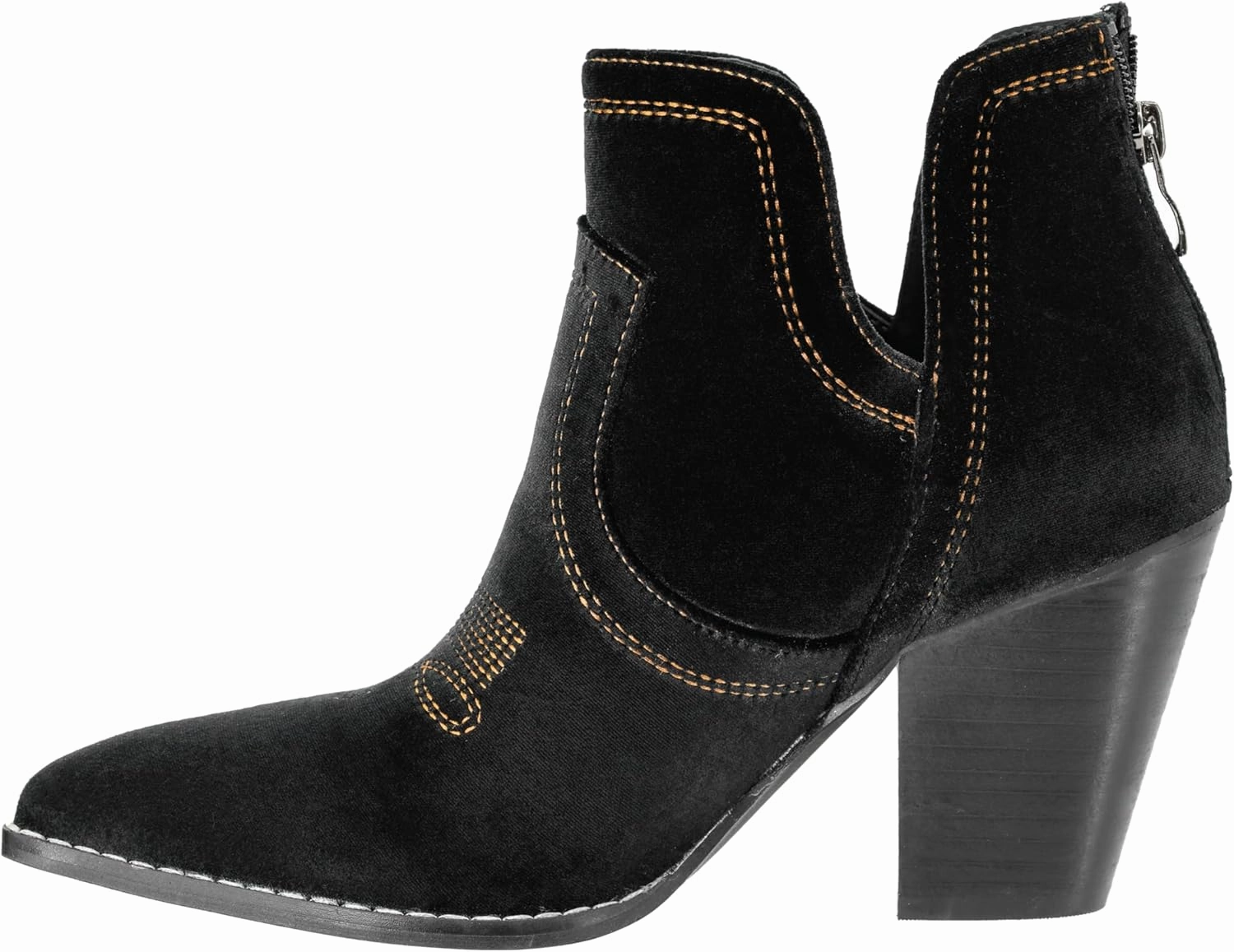 Corkys Footwear Smoke Show 3.5-Inch Stacked Heel Booties, Back Zipper, Memory Foam Insoles, Versatile Footwear, Day-to-Night Style