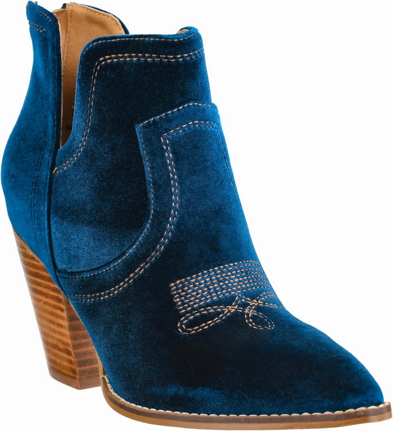 Corkys Footwear Smoke Show 3.5-Inch Stacked Heel Booties, Back Zipper, Memory Foam Insoles, Versatile Footwear, Day-to-Night Style