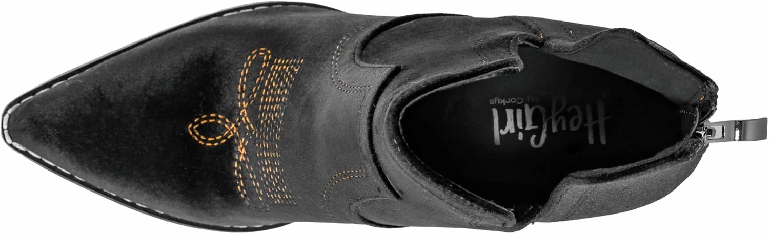 Corkys Footwear Smoke Show 3.5-Inch Stacked Heel Booties, Back Zipper, Memory Foam Insoles, Versatile Footwear, Day-to-Night Style