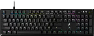 CORSAIR K70 CORE RGB Mechanical Gaming Keyboard - Pre-lubricated Corsair MLX Red Linear Keyswitches - Sound Dampening - Media Control Dial - iCUE Compatible - QWERTY NA Layout - Black