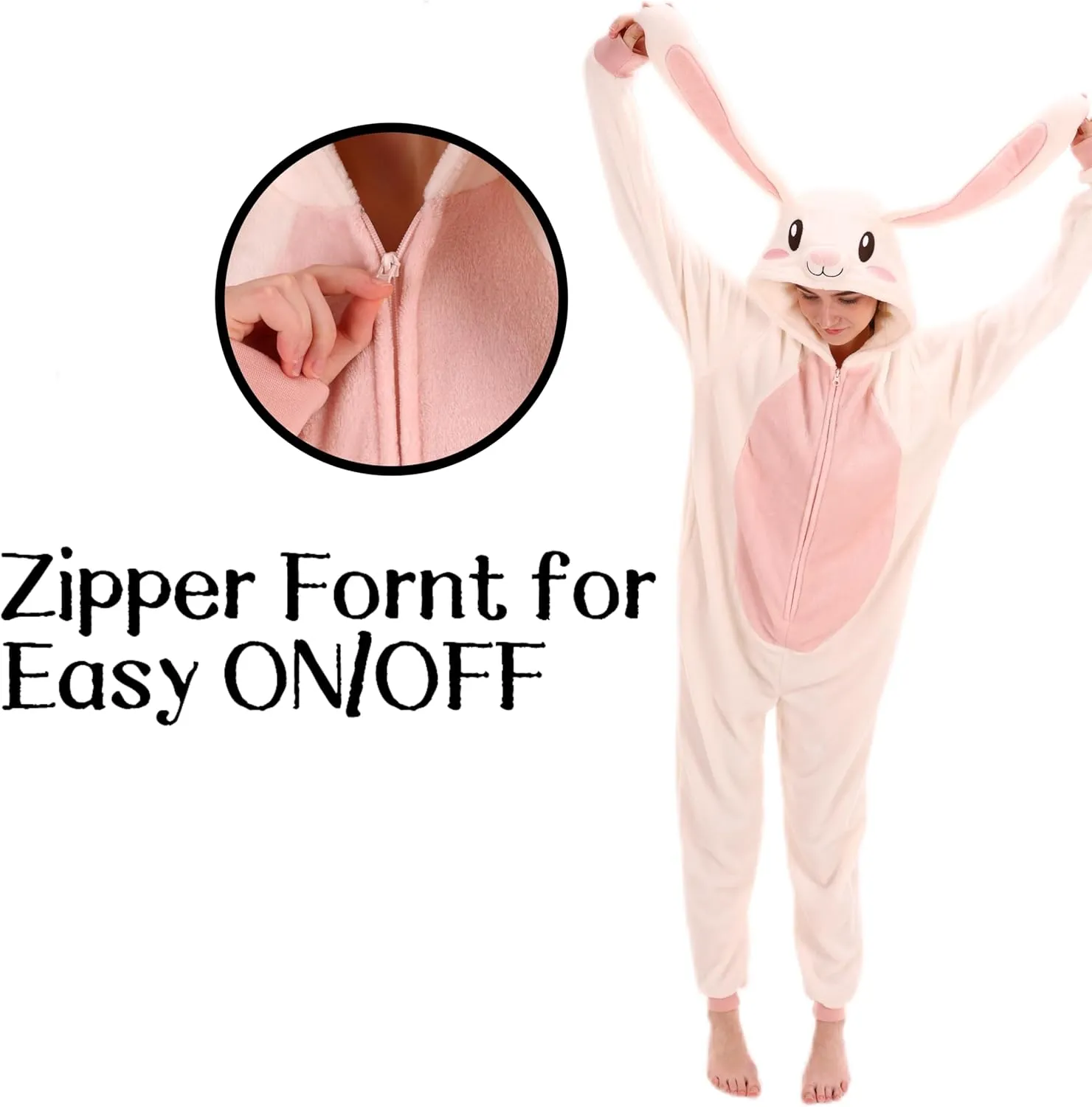COSUSKET Snug Fit Unisex Adult Onesie Pajamas, Flannel Cosplay Animal One Piece Halloween Costume Sleepwear Homewear