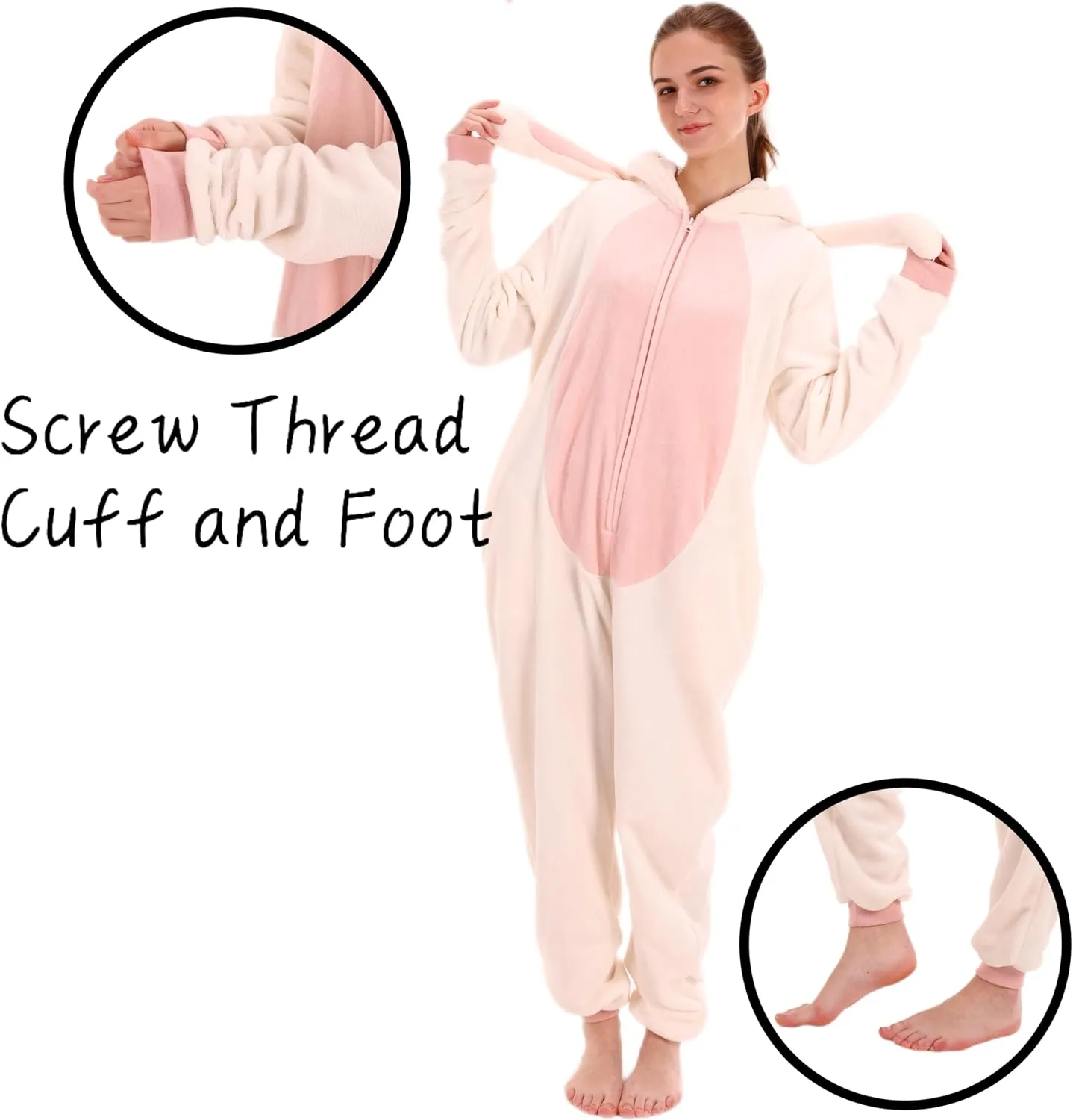 COSUSKET Snug Fit Unisex Adult Onesie Pajamas, Flannel Cosplay Animal One Piece Halloween Costume Sleepwear Homewear