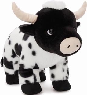 Cow Stuffed Animal 16'', Cuddly Cow Toys Plush for Girls Boy Kids, Cute Farm Animal Pluhies Gift for Christmas Birthday Baby Shower