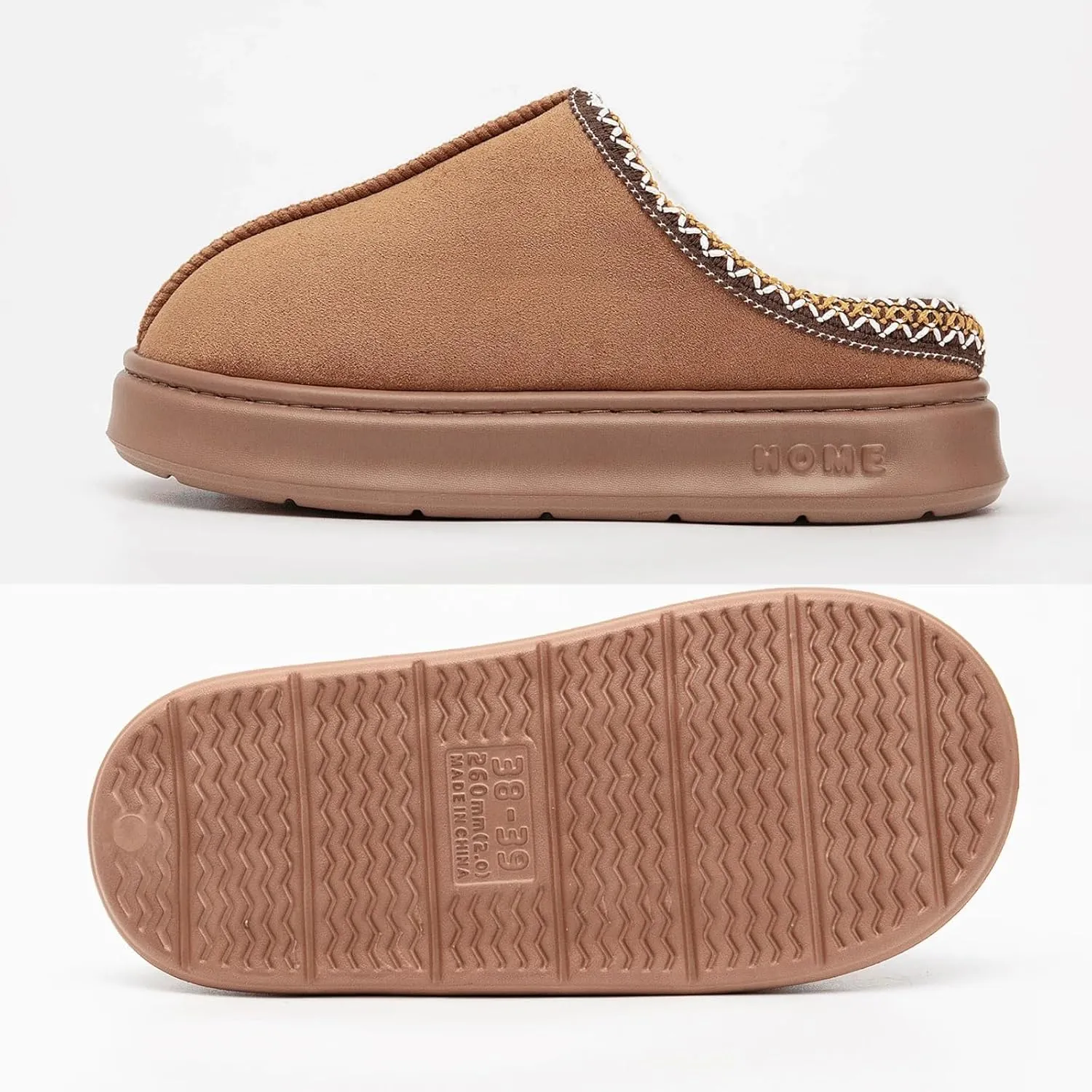 Cozy Platform Fuzzy Slippers for Women and Men Short Ankle Slippers with Anti-Slip Sole Lined with Warm Furry Perfect for Indoor & Outdoor Use