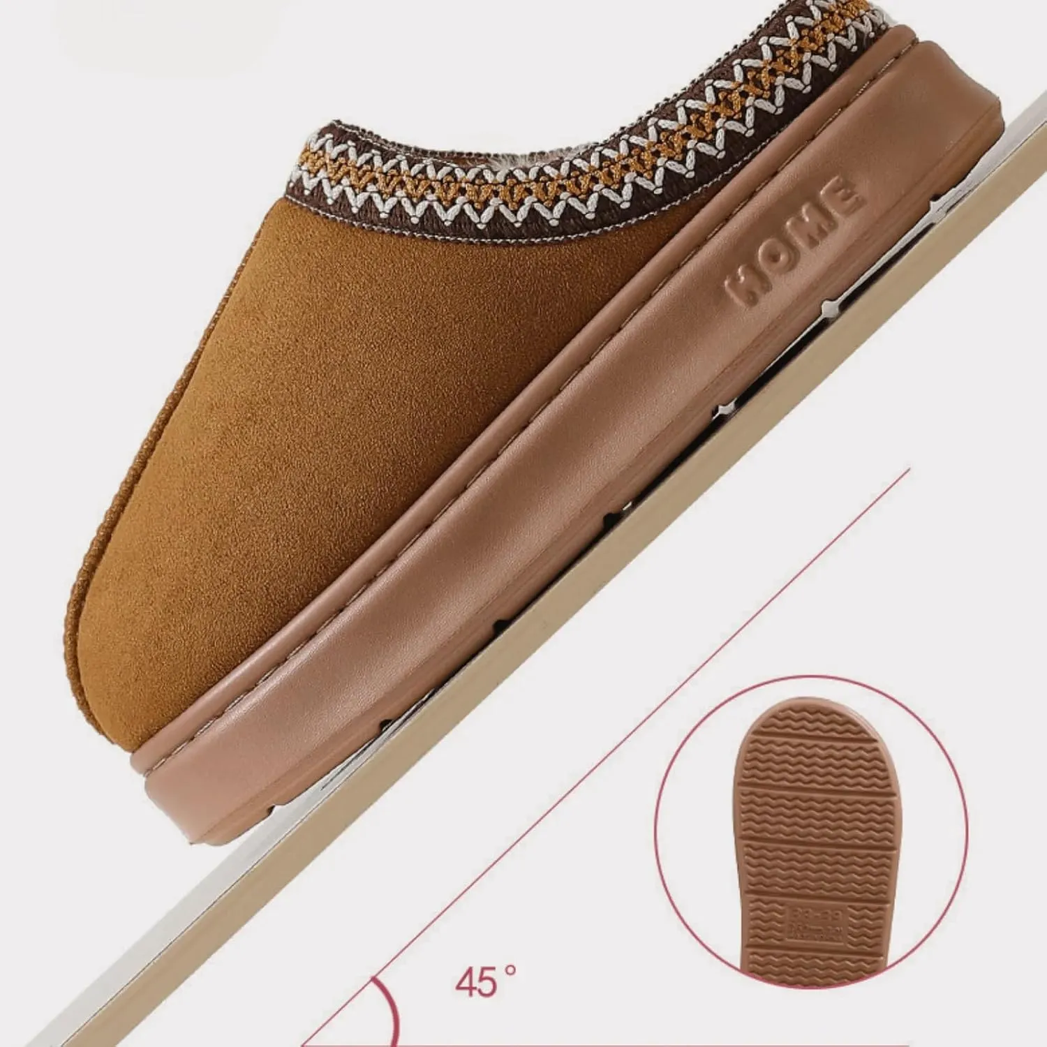 Cozy Platform Fuzzy Slippers for Women and Men Short Ankle Slippers with Anti-Slip Sole Lined with Warm Furry Perfect for Indoor & Outdoor Use