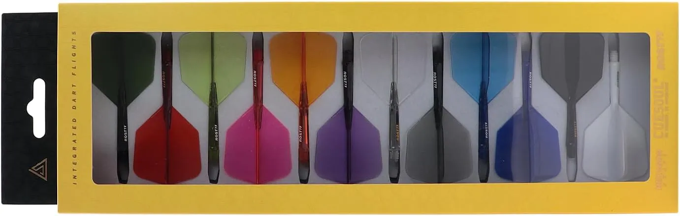 CUESOUL ROST 77 Integrated Dart Shaft and Flight Big Wing/Standard Shape Colour Collection Pack of 12 pcs