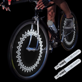 DAWAY A08 Bike Tire Valve Stem Light - LED Waterproof Bicycle Wheel Lights Neon Flashing Lamp Glow in The Dark Cool Safe Accessories, 1 Pack/ 2 Pack