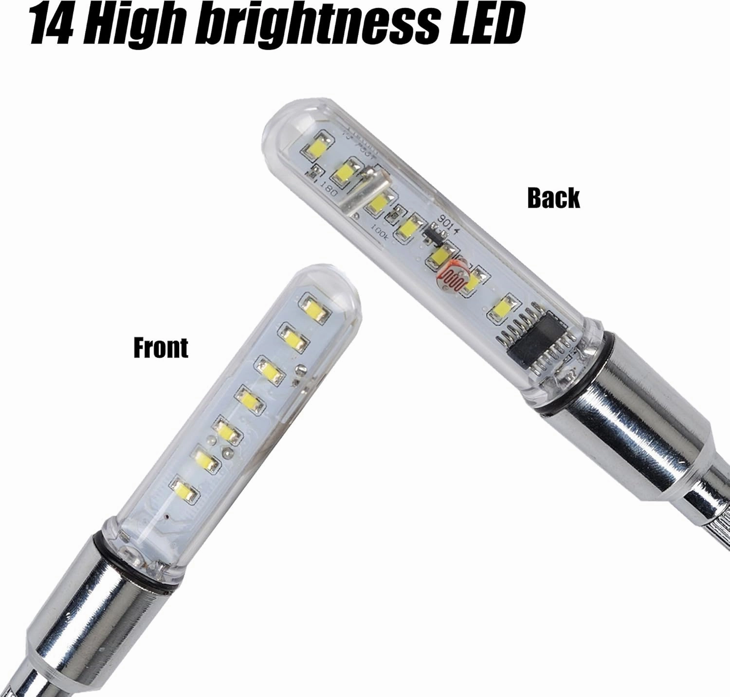 DAWAY A08 Bike Tire Valve Stem Light - LED Waterproof Bicycle Wheel Lights Neon Flashing Lamp Glow in The Dark Cool Safe Accessories, 1 Pack/ 2 Pack