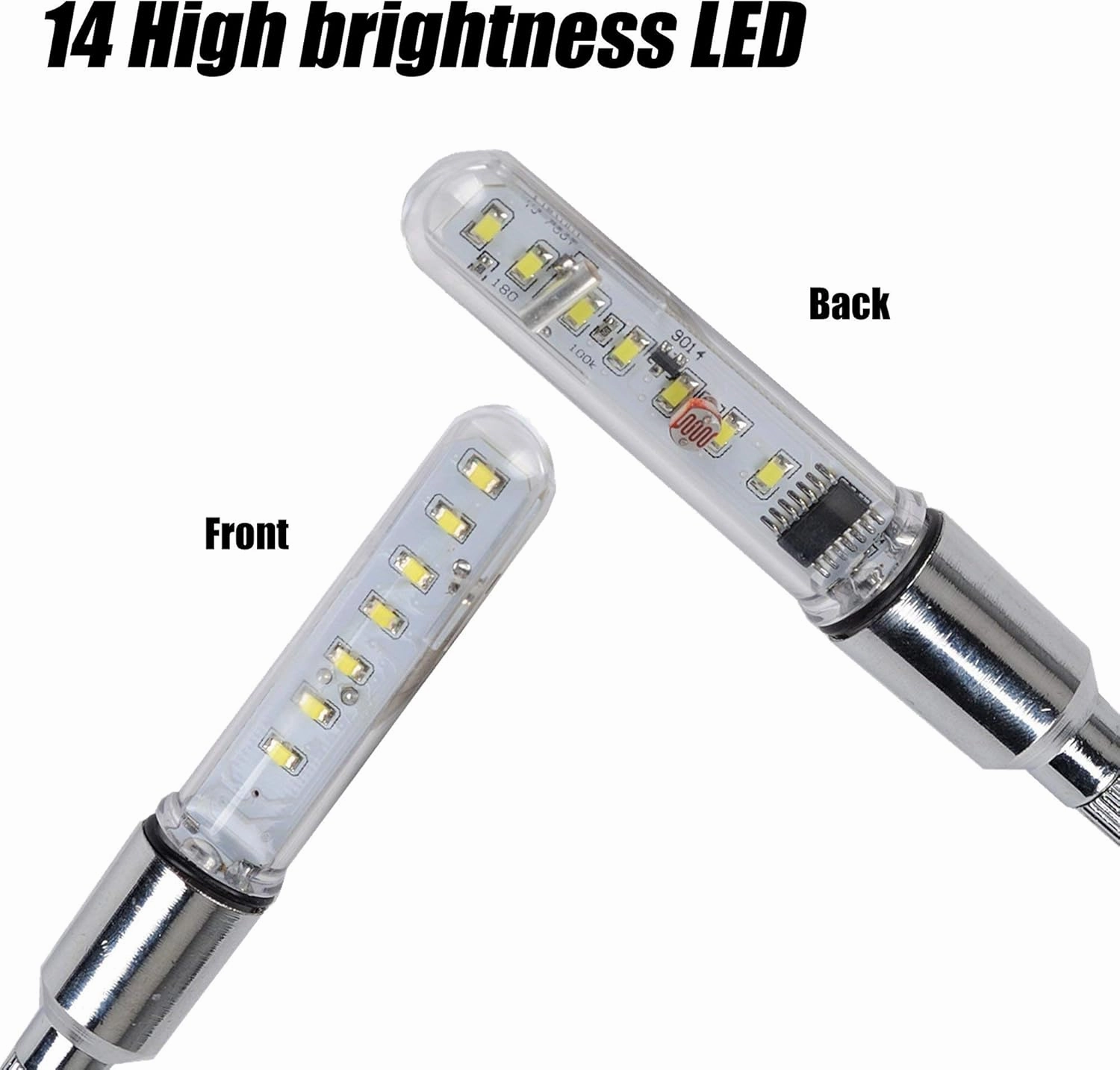 DAWAY A08 Bike Tire Valve Stem Light - LED Waterproof Bicycle Wheel Lights Neon Flashing Lamp Glow in The Dark Cool Safe Accessories, 1 Pack/ 2 Pack