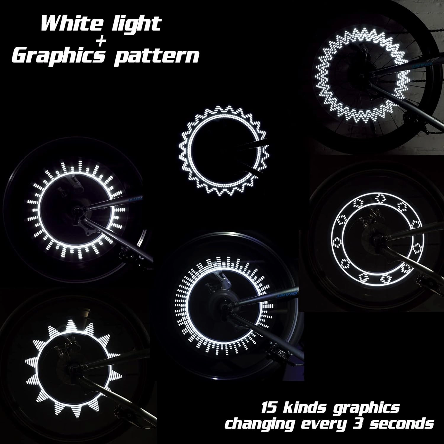 DAWAY A08 Bike Tire Valve Stem Light - LED Waterproof Bicycle Wheel Lights Neon Flashing Lamp Glow in The Dark Cool Safe Accessories, 1 Pack/ 2 Pack