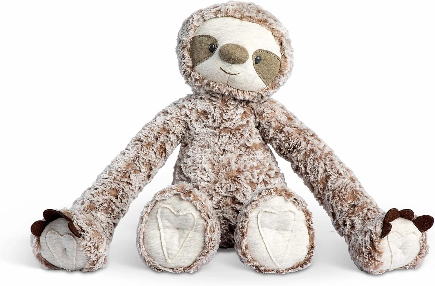 DEMDACO Heartful Hugs Sloth Brown and Tan 17.5 Inch Weighted Plush Stuffed Animal