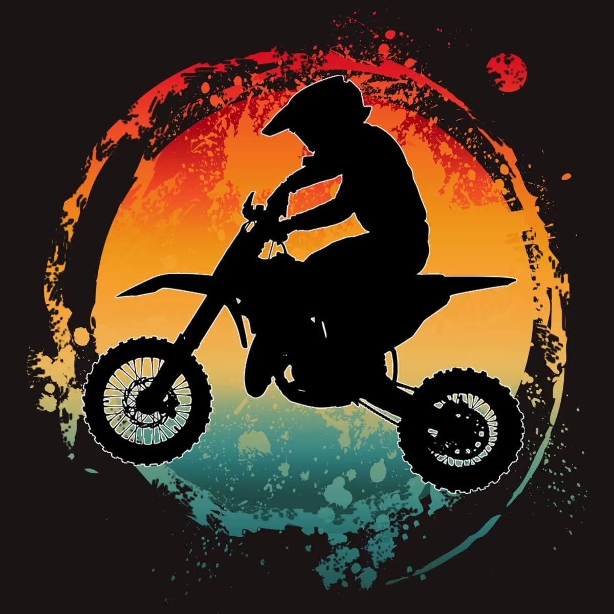 Design By Humans Men's Retro Motorcycle Rider Vintage by Punsalan T-Shirt - -