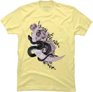 Design By Humans Men's Snake and Moon by jess1586 T-Shirt - -