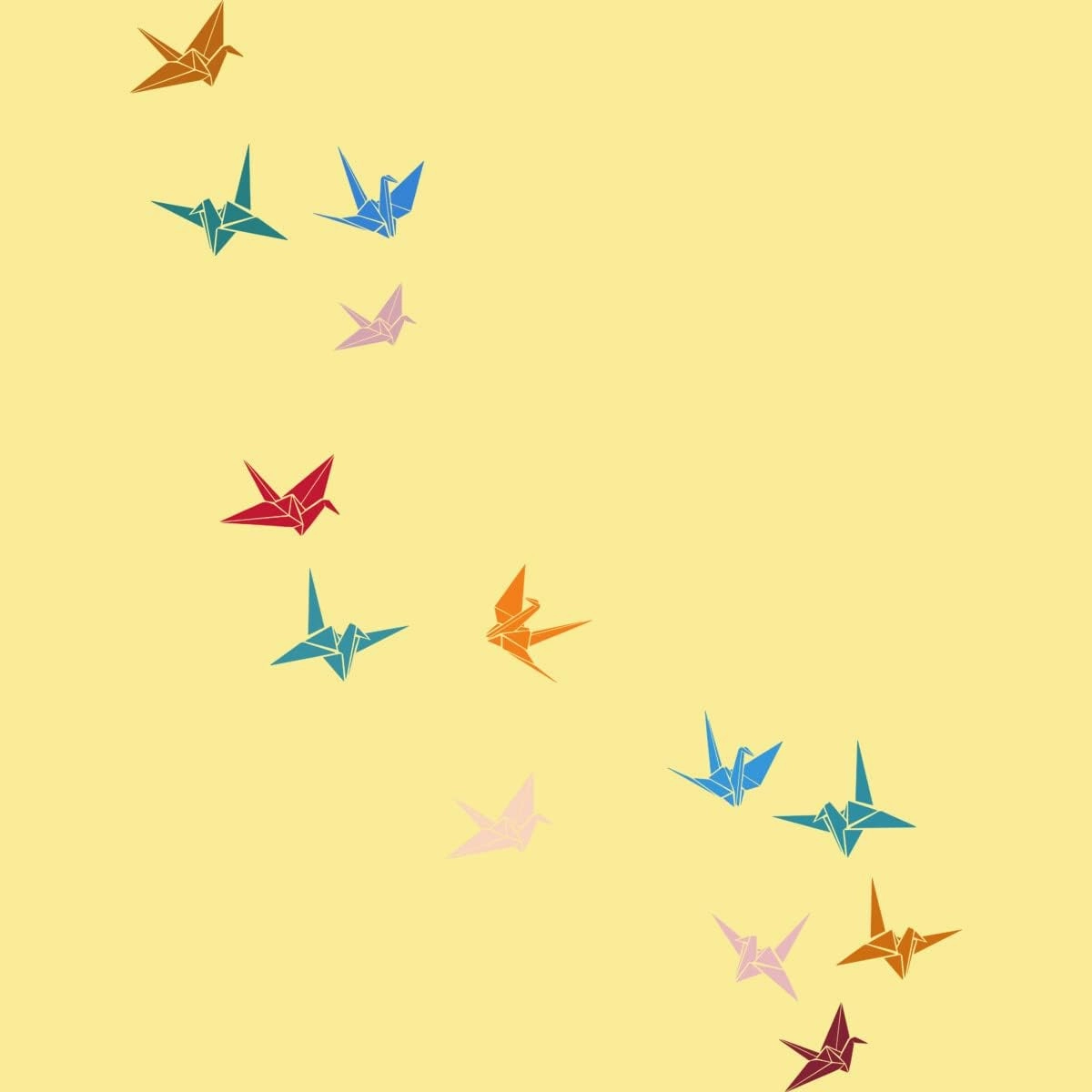 Design By Humans Men's Flying Paper Cranes Birds by Magnussons T-Shirt - -