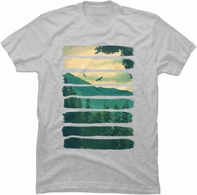 Design By Humans Men's Lost in The Wilds by Geof T-Shirt - -