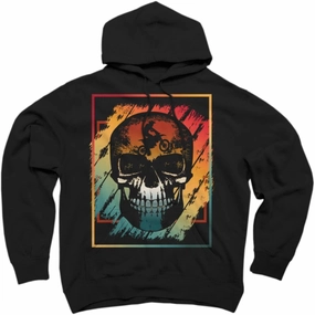 Design By Humans Unisex Skull Rider Vintage Skeleton by Punsalan Pullover Hoodie - -